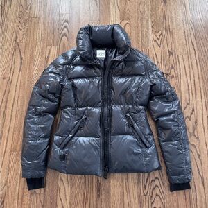 SAM. Women's Shiny Black Puffer Jacket